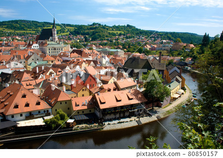 Czech world heritage Cesky Krumlov landscape Czech world heritage Cesky Krumlov landscape 80850157