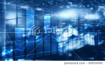 Finance Chart Graph. Trading Forex Exchange Investment Fintech concept on Modern City background Finance Chart Graph. Trading Forex Exchange Investment Fintech concept on Modern City background 80850490