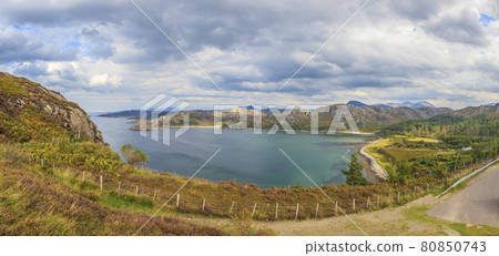 View over a bay on the Isle of Skye 80850743