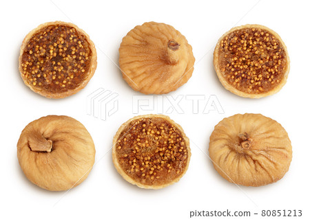 dried fig isolated on white background with clipping path and full depth of field. Top view. Flat lay. Set or collection dried fig isolated on white background with clipping path and full depth of field. Top view. Flat lay. Set or collection 80851213