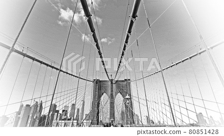 Famous landmark in New York the wonderful Brooklyn Bridge Famous landmark in New York the wonderful Brooklyn Bridge 80851428