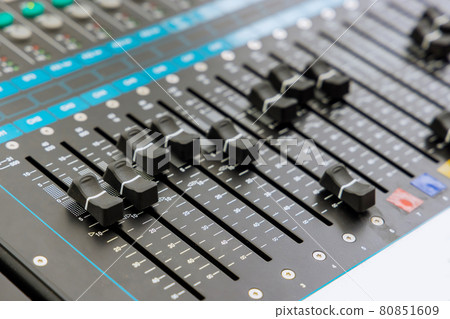 audio mixer slider and controls detail 12204961 Stock Photo at