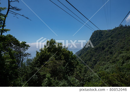 從宮島索道茅谷站眺望獅子岩站<廣島縣宮島市/8月> 80852046