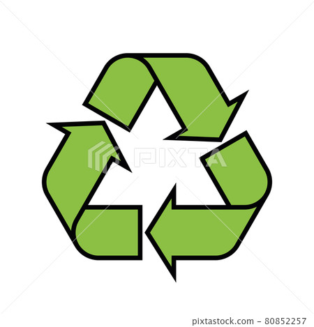 Simple flat Universal Recycling Symbol 80852257