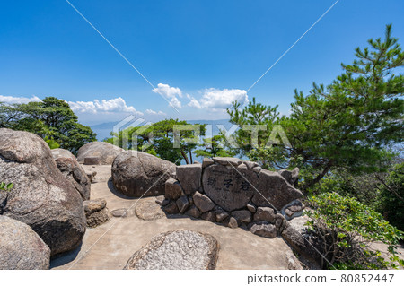 View of the Seto Inland Sea from Shishiiwa Observatory <Miyajima, Hiroshima / August> 80852447