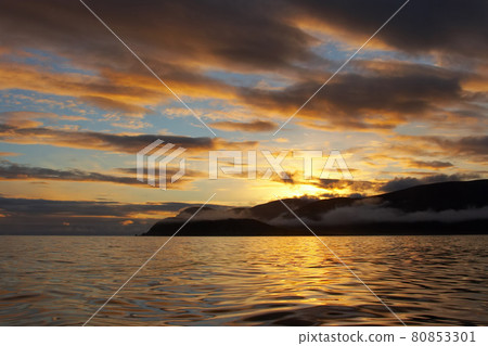 Sunset at Providence Bay. Chukotka, Russia. 80853301