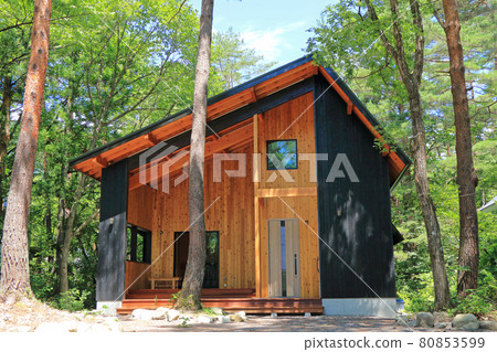 An open villa in the woods An open villa in the woods 80853599