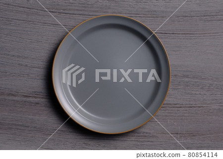 Gray plate background material 80854114