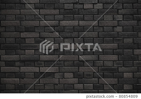 Black brick tile background_modern brick texture 80854809