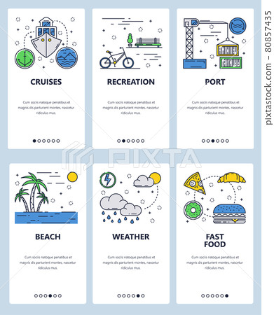 Vector line art web and mobile app template set Vector line art web and mobile app template set 80857435