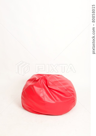 Red foam sofa on white isolate scene 80858015