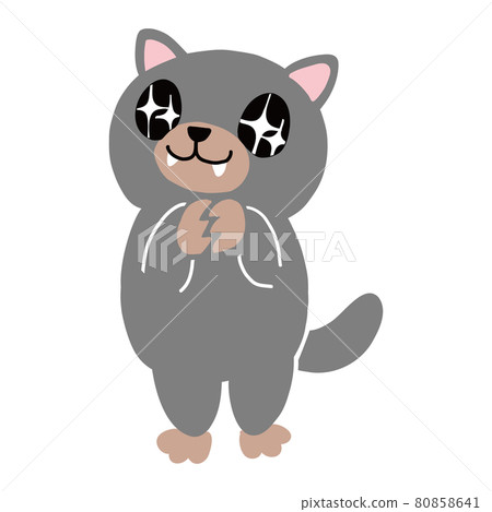 矢量圖的塔斯馬尼亞惡魔與閃閃發光的眼睛 80858641