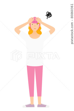 一名滑冰女子抱著頭,憂心忡忡 一名滑冰女子抱著頭,憂心忡忡 80860361