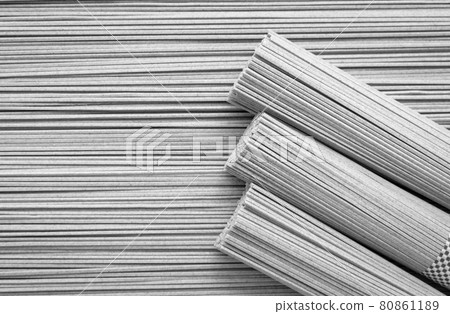 Buckwheat dry noodles, soba, a traditional Japanese food Buckwheat dry noodles, soba, a traditional Japanese food 80861189