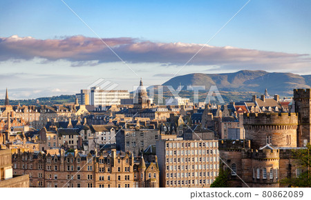 Edinburgh cityscape viewed from Calton Hill Scotland UK Edinburgh cityscape viewed from Calton Hill Scotland UK 80862089