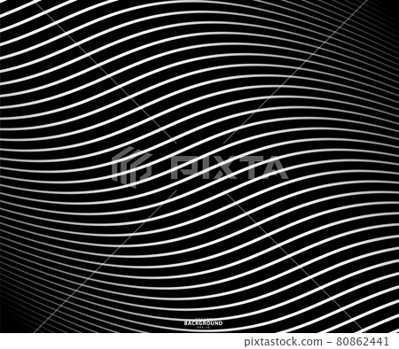 Abstract warped Diagonal Striped Background. Vector curved twisted slanting, waved lines texture. Brand new style for your business design. Abstract warped Diagonal Striped Background. Vector curved twisted slanting, waved lines texture. Brand new style for your business design. 80862441