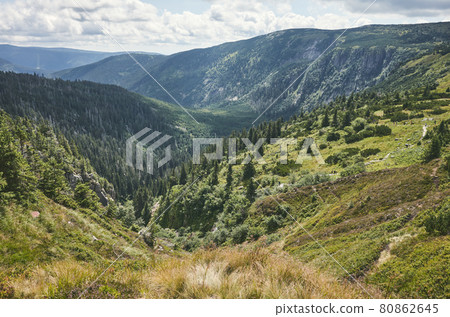 Karkonosze (Giant Mountains) panoramic view, Czech Republic. Karkonosze (Giant Mountains) panoramic view, Czech Republic. 80862645