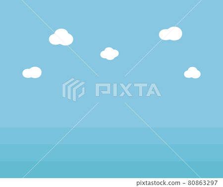 Simple sky background illustration cloud blue sky summer sunny sunny landscape clear blue sky flat Simple sky background illustration cloud blue sky summer sunny sunny landscape clear blue sky flat 80863297