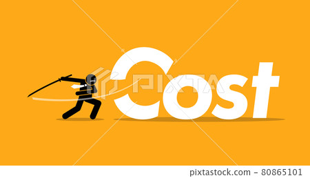 Cost cutting by businessman. 80865101