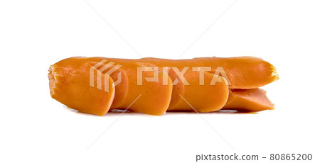 Fried Sausage isolated on white background 80865200