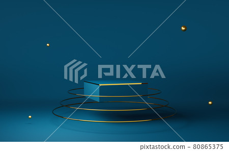 podium empty with geometric shapes in blue composition for modern stage display and minimalist mockup ,abstract showcase background ,Concept 3d illustration or 3d rendering podium empty with geometric shapes in blue composition for modern stage display and minimalist mockup ,abstract showcase background ,Concept 3d illustration or 3d rendering 80865375