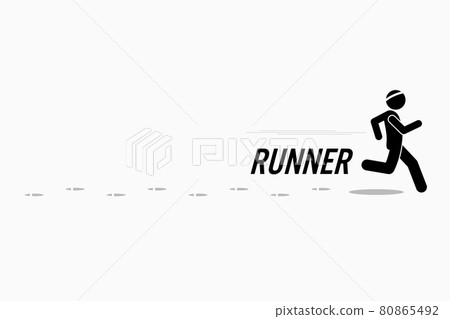 Runner runs and training in a outdoor running place leaving footprint behind. Runner runs and training in a outdoor running place leaving footprint behind. 80865492