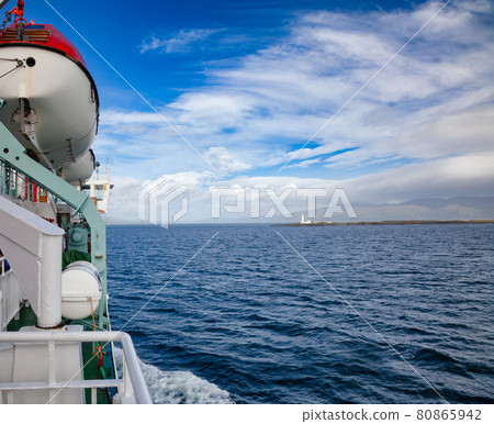 Ferry on the route Firth of Lorn Inner Hebrides Scotland UK 80865942