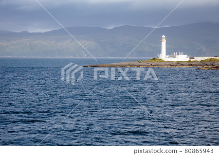 Eilean Musdile lighthouse Firth of Lorn Inner Hebrides Scotland UK Eilean Musdile lighthouse Firth of Lorn Inner Hebrides Scotland UK 80865943