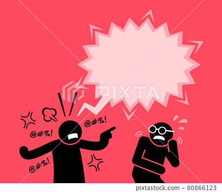 A man shouting and screaming at his friend. A man shouting and screaming at his friend. 80866123
