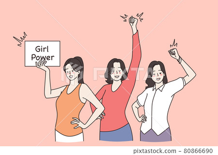 Girl power and feminism concept 80866690