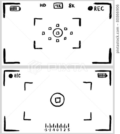 Camera Frame viewfinder screen doodle mockup. Simple hand drawn video camera viewfinder. Sketch camera rec interface template. Camera Frame viewfinder screen doodle mockup. Simple hand drawn video camera viewfinder. Sketch camera rec interface template. 80866906