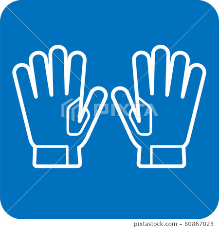 Leather gloves pictogram Leather gloves pictogram 80867023