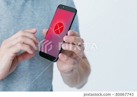 mobile error access block user phone red warning mobile error access block user phone red warning 80867743