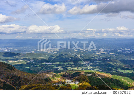View toward Nihonmatsu City from Mt. Adatara and Yakushidake Panorama Park View toward Nihonmatsu City from Mt. Adatara and Yakushidake Panorama Park 80867932