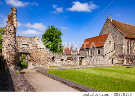St Augustines Abbey Benedictine monastery remains in Canterbury Kent Southern England UK 80868196