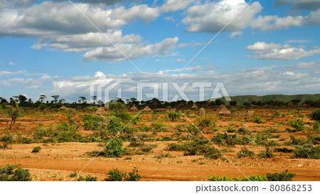 Landscape of the Village of Hamar tribe Ethiopia Landscape of the Village of Hamar tribe Ethiopia 80868253