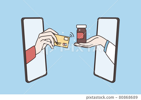 Online drugstore and pharmacy concept 80868689