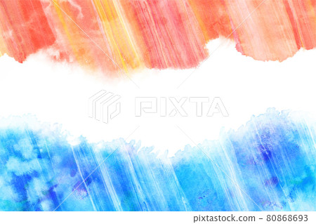 天空紅色藍色水彩矢量背景 天空紅色藍色水彩矢量背景 80868693