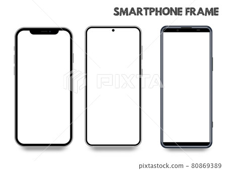smartphone / mobile phone frame With shadow 3 types smartphone / mobile phone frame With shadow 3 types 80869389