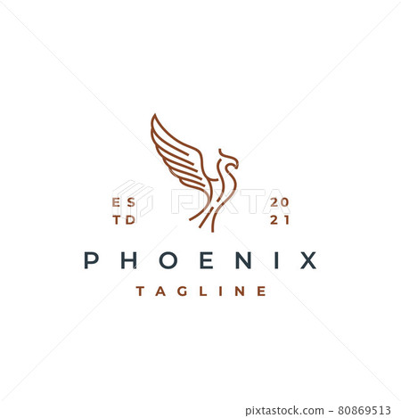 Line Art Phoenix Logo Design Vector Template Line Art Phoenix Logo Design Vector Template 80869513