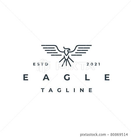 Line Art Eagle Logo Design Vector Template Line Art Eagle Logo Design Vector Template 80869514
