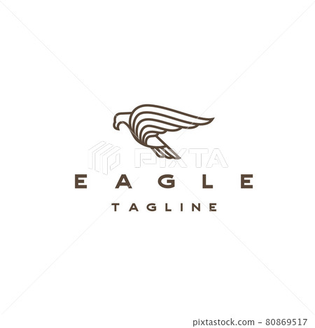 Line Art Eagle Logo Design Vector Template Line Art Eagle Logo Design Vector Template 80869517