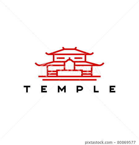 Vintage Retro Temple Logo Design Illustration Template Vintage Retro Temple Logo Design Illustration Template 80869577