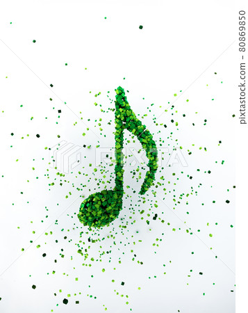 Eighth Note Block Aggregate Green Front Vertical Stock Illustration Eighth Note Block Aggregate Green Front Vertical Stock Illustration