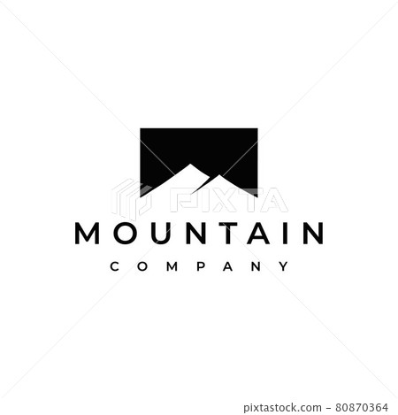 Simple Modern Mountain Logo Design Simple Modern Mountain Logo Design 80870364