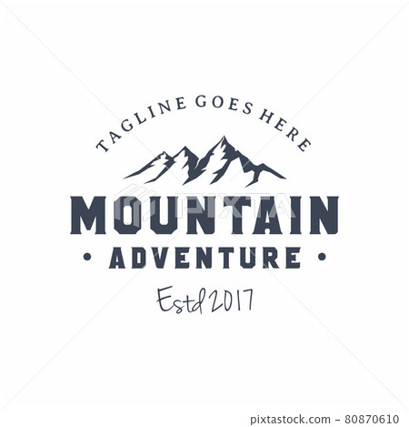 Mountain / adventure / travel vintage retro hipster logo design 80870610