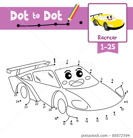 Dot to dot educational game and Coloring book... - Stock Illustration ...