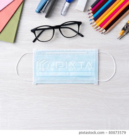 start of school stationery masks epidemic prevention stationery back to school entrance ceremony opening study 80873579