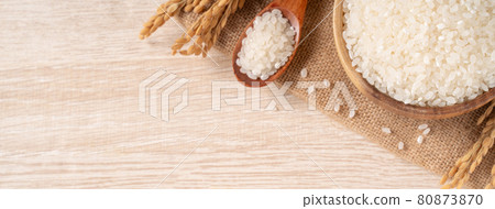 Rice raw raw white rice top view raw rice ingredient 白ごはん 80873870