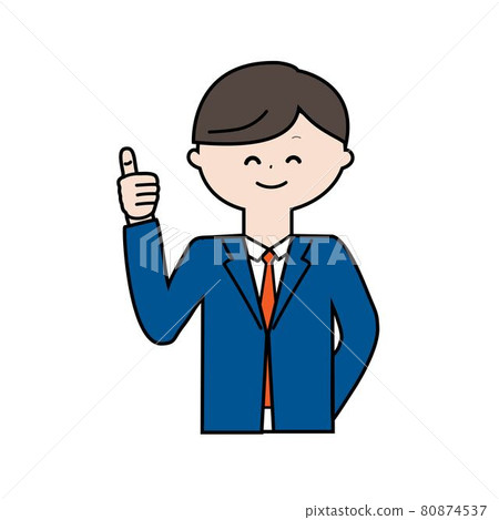 Image illustration (outline) that a young businessman likes Image illustration (outline) that a young businessman likes 80874537